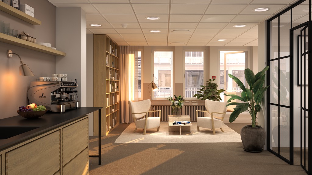 Lyst og indbydende lejemål klods op ad letbanen