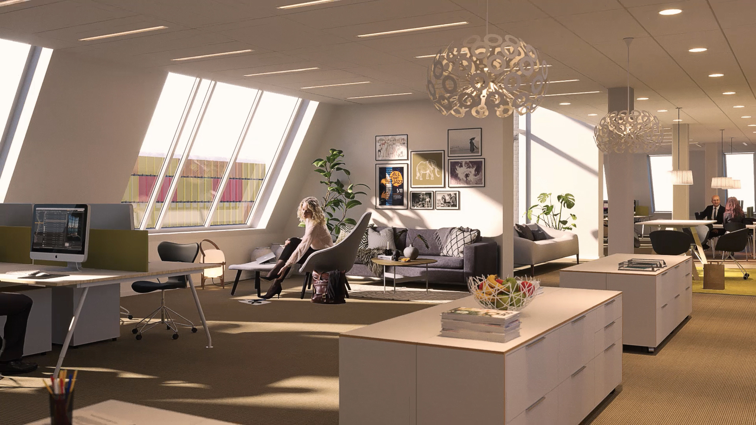 Illustration of the studio in Origo